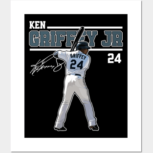 Ken Griffey Jr The Kid Basketball Legend Signature Vintage Retro 80s 90s Bootleg Rap Style Posters and Art